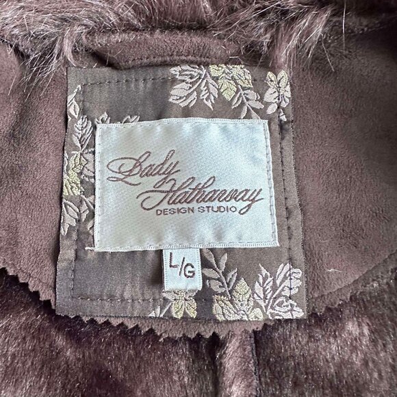 NWOT Lady Hathaway Women’s Faux Suede Coat, Size L - Picture 4 of 5